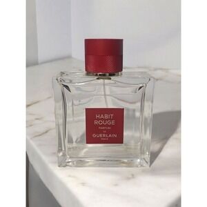 Guerlain‎ Habit Rouge Parfum Paris 3.3 fl oz 100 ml Cologne Empty